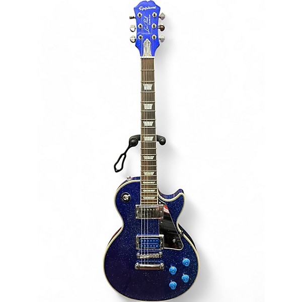 Used Epiphone Tommy Thayer Les Paul Standard Blue Sparkle Solid Body Electric Guitar