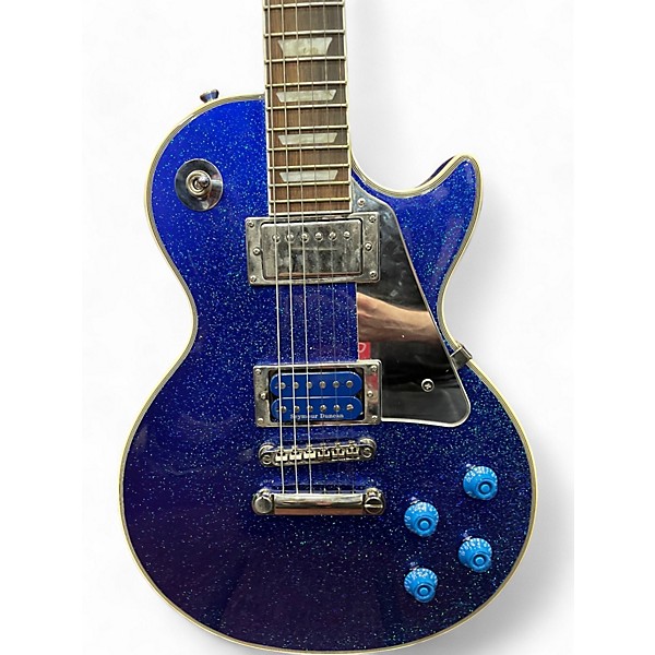 Used Epiphone Tommy Thayer Les Paul Standard Blue Sparkle Solid Body Electric Guitar