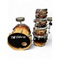 Used Odery 5 Piece Maple Mapa Burl Tobacco Fade Over Mapa Drum Kit thumbnail