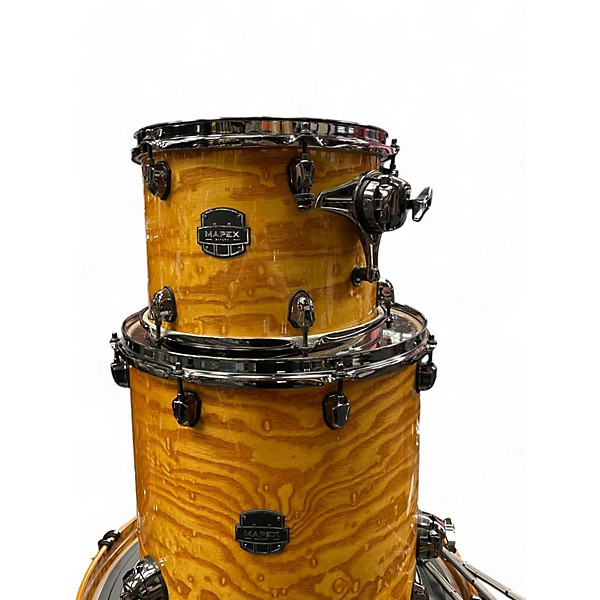 Used Mapex 3 Piece Saturn Exotic Maple Burl Drum Kit