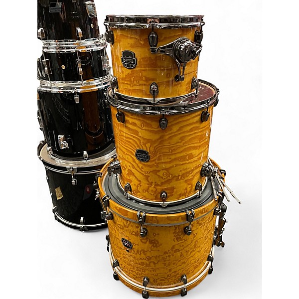 Used Mapex 3 Piece Saturn Exotic Maple Burl Drum Kit