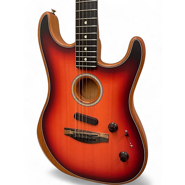 Used Fender American Acoustasonic Stratocaster 3 Color Sunburst Acoustic Electric Guitar