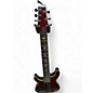 Used Schecter Guitar Research Omen 7 Left Handed Red Solid Body Electric Guitar