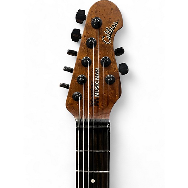 Used Ernie Ball Music Man JASON RICHARDSON SIGNATURE 7 STRING BUCKEYE BURL Solid Body Electric Guitar