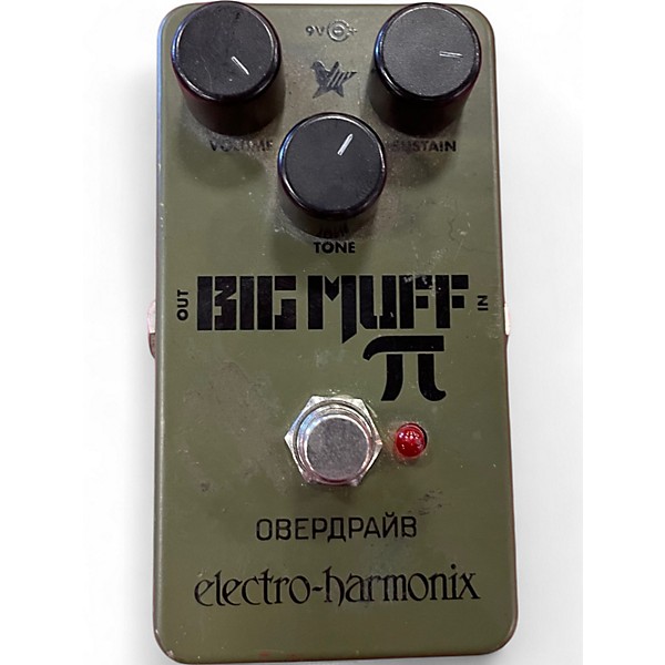 Used Electro-Harmonix Green Russian Big Muff Pi Fuzz Effect Pedal