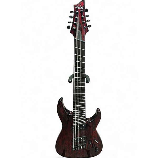 Used Schecter Guitar Research C-8 MS Silver Mountain  Blood Moon Solid Body Electric Guitar