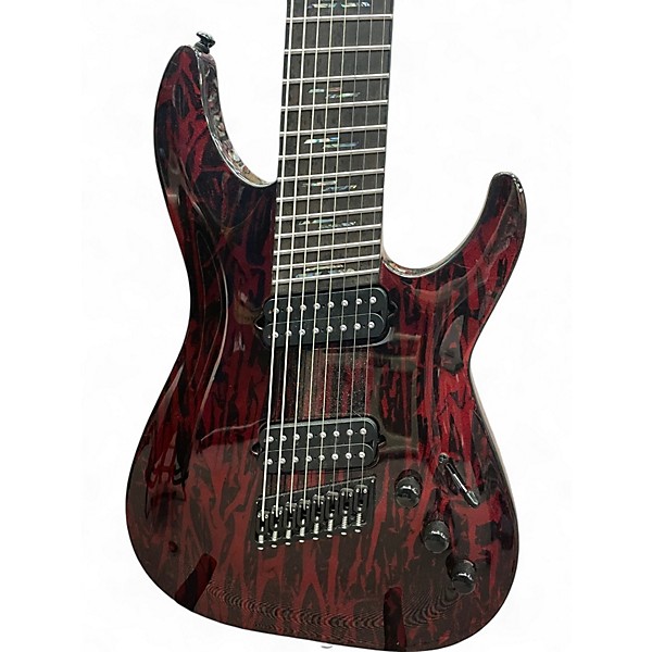Used Schecter Guitar Research C-8 MS Silver Mountain  Blood Moon Solid Body Electric Guitar