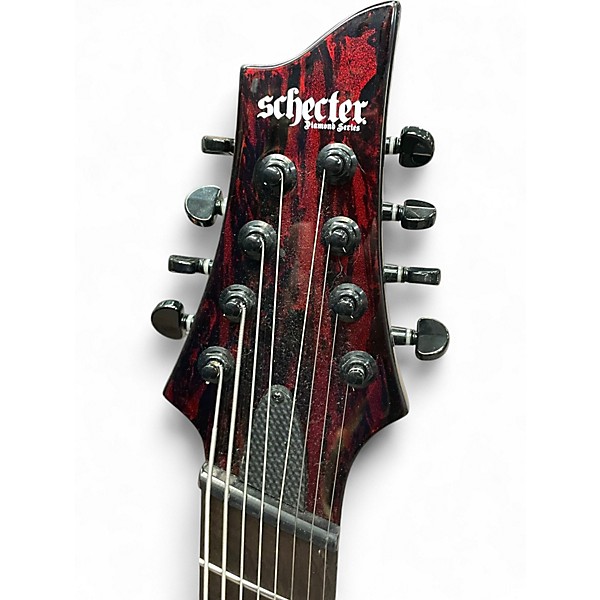 Used Schecter Guitar Research C-8 MS Silver Mountain  Blood Moon Solid Body Electric Guitar