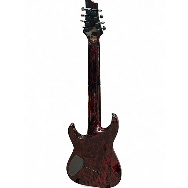 Used Schecter Guitar Research C-8 MS Silver Mountain  Blood Moon Solid Body Electric Guitar