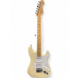 Used 2009 Fender American Standard Stratocaster Olympic White Solid Body Electric Guitar