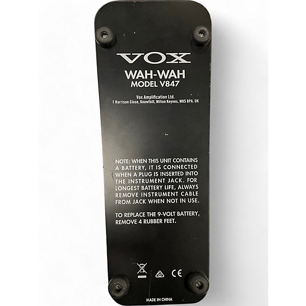 Used VOX V847 Reissue Wah Effect Pedal