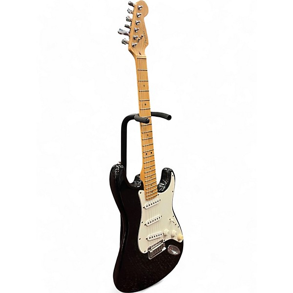 Vintage 1998 Fender American Standard Stratocaster Black Solid Body Electric Guitar