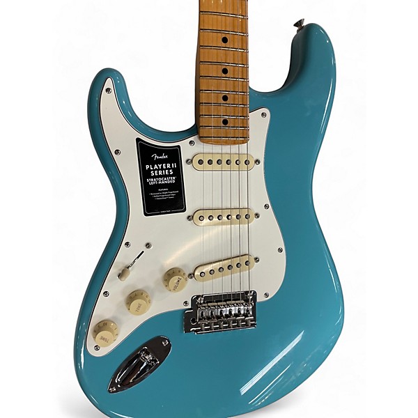 Used Fender PLAYER II STRATOCASTER LEFT HANDED Aquatone Blue Electric Guitar