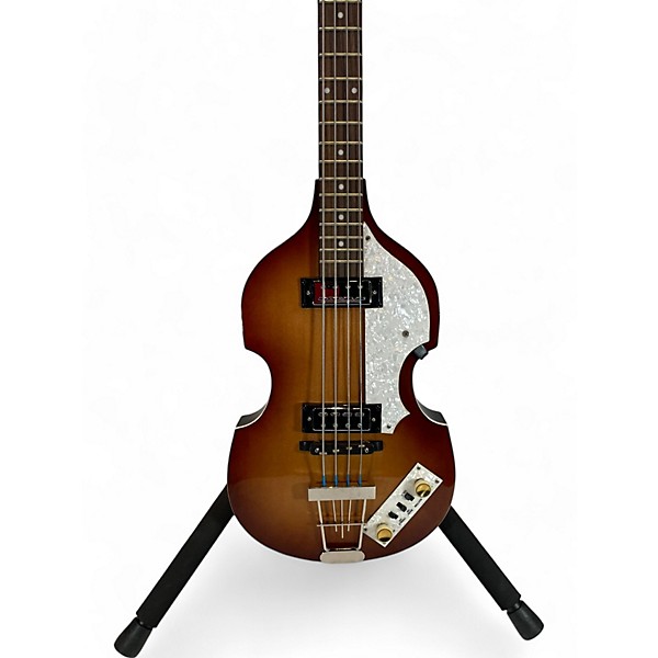 Used Hofner Used Hofner ED SULLIVAN SHOW Dark Cherry Burst Electric Bass Guitar