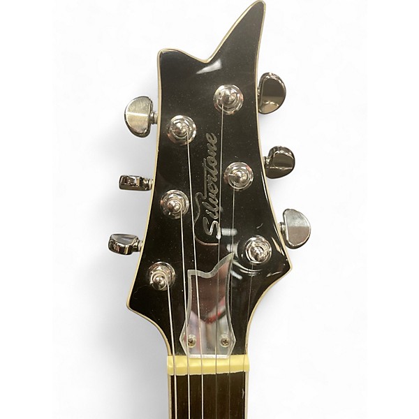 Used Silvertone KISS PAUL STANLEY SIGNATURE SILVERTONE SOVEREIGN Metallic Black Solid Body Electric Guitar