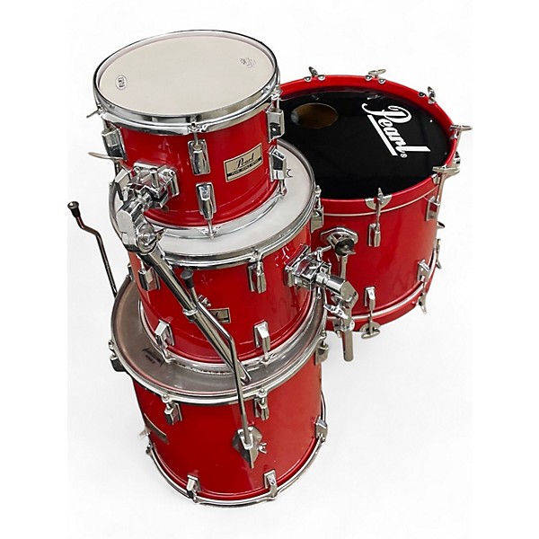 Used Pearl 4 Piece world series Candy Apple Red Drum Kit