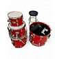 Used Pearl 4 Piece world series Candy Apple Red Drum Kit