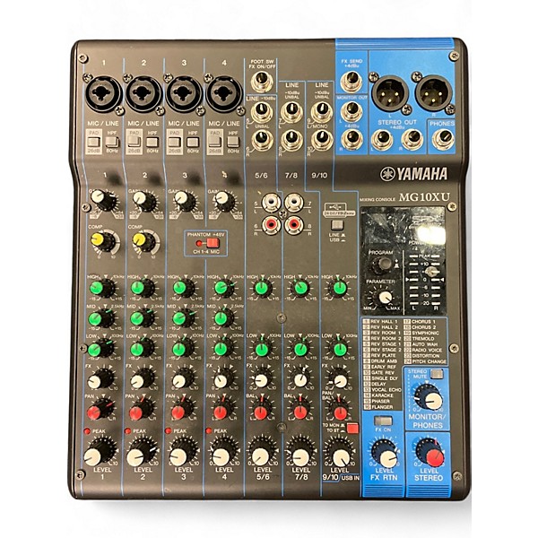 Used Yamaha MG10XU 10 Channel Mixer with Effects Unpowered Mixer