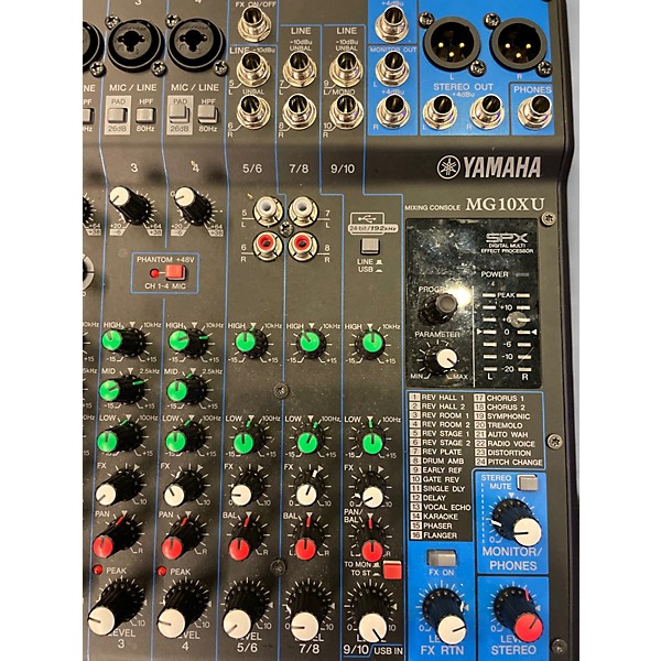 Used Yamaha MG10XU 10 Channel Mixer with Effects Unpowered Mixer