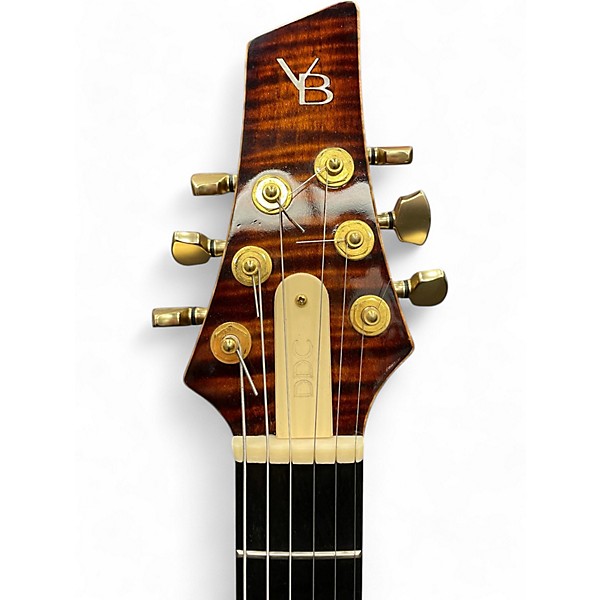 Used Victor Baker DDC AMBER FLAME Solid Body Electric Guitar