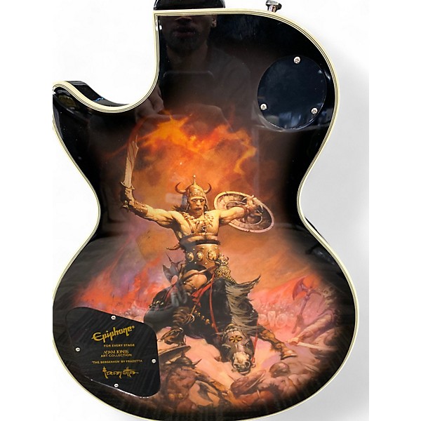 Used Epiphone Adam Jones Les Paul Custom "The Berserker" Silverburst Solid Body Electric Guitar