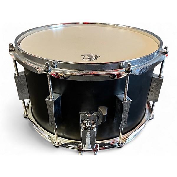 Used Pork Pie 13in 13x7 Snare Satin Black with Silver Trim Drum