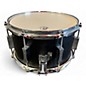 Used Pork Pie 13in 13x7 Snare Satin Black with Silver Trim Drum