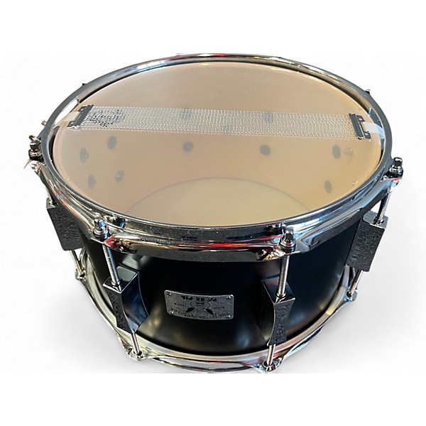 Used Pork Pie 13in 13x7 Snare Satin Black with Silver Trim Drum