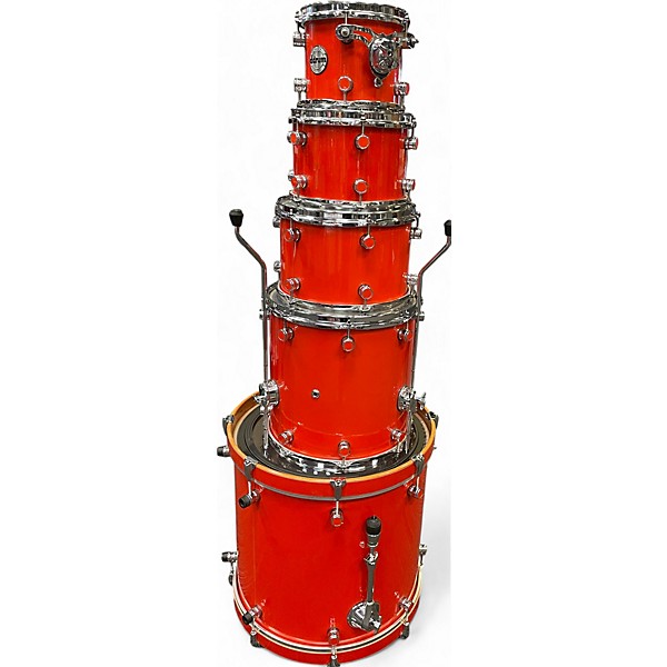 Used ddrum 5 Piece Reflex Orange Sparkle Drum Kit