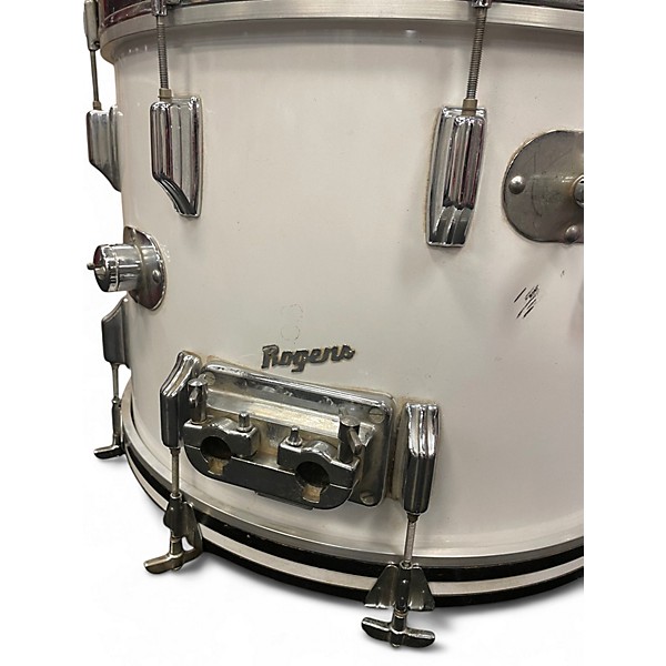 Used 1980s Pearl 4 Piece ROGERS white Drum Kit