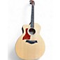 Used Taylor 114CE Left Handed Natural Acoustic Electric Guitar thumbnail