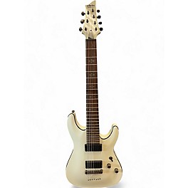 Used Schecter Guitar Research Demon 7 String Alpine White Solid Body Electric Guitar