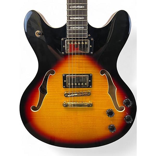 Used Peavey JF-1 2 Color Sunburst Hollow Body Electric Guitar