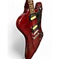 Used HardLuck Kings SPIDER Crimson Red Trans Solid Body Electric Guitar