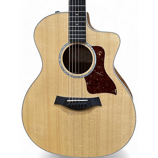 Used Taylor 214CE Deluxe Natural Acoustic Electric Guitar