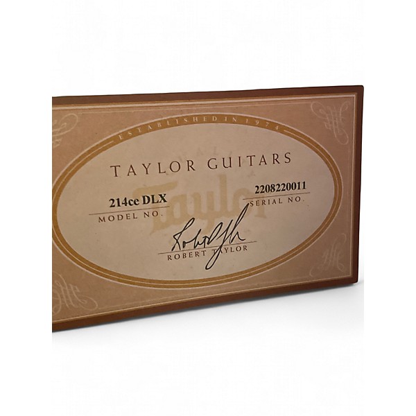 Used Taylor 214CE Deluxe Natural Acoustic Electric Guitar