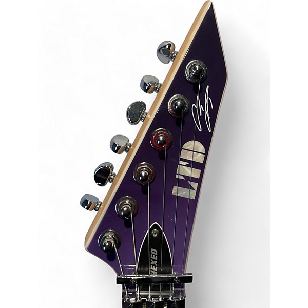 Used ESP LTD Alexi Laiho Hexed Graphic Purple Solid Body Electric Guitar