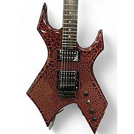 Used B.C. Rich Stranger Things "Eddies" Warlock Red Crackle Solid Body Electric Guitar