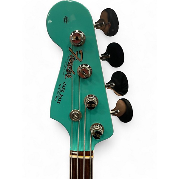 Used 2023 Fender American Vintage II 1966 Jazz Bass Left-Handed  Sea Foam Green Electric Bass Guitar