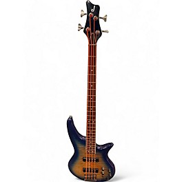 Used Jackson SBXQ Amber Blue Burst Electric Bass Guitar