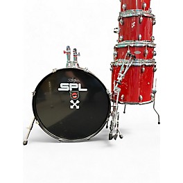 Used SPL 5 Piece Unity 2 Red Sparkle Drum Kit