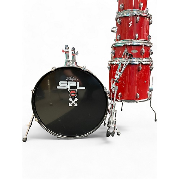 Used SPL 5 Piece Unity 2 Red Sparkle Drum Kit