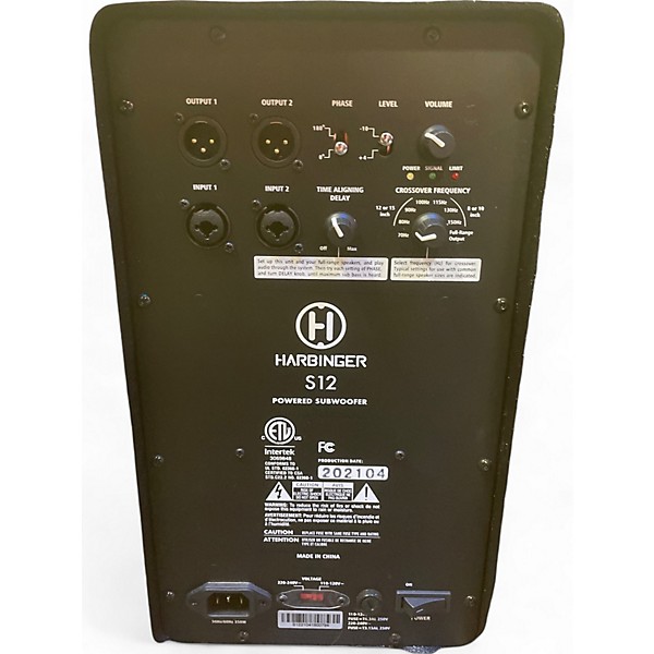 Used Harbinger s12 Powered Subwoofer