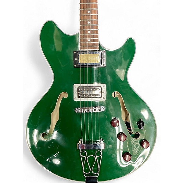 Used Custom Build Midsize I-35 Forest Green Hollow Body Electric Guitar