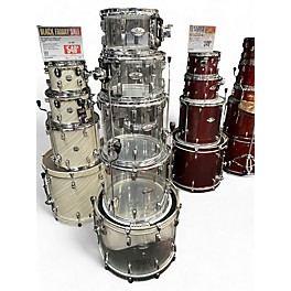 Used Pearl 5 Piece Crystal Beat Ultra Clear Drum Kit