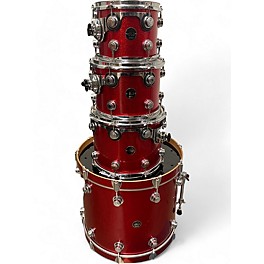 Used 2001 DW 4 Piece Collector's Series Red Sparkle Drum Kit