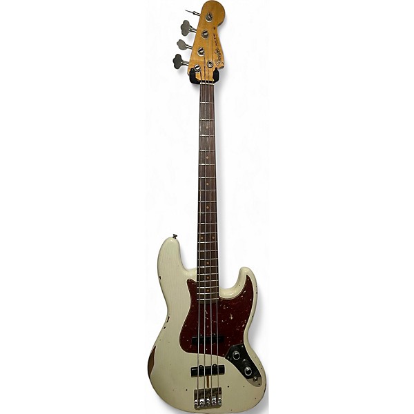 Used Fender CUSTOM SHOP 1960 JAZZ BASS Olympic White Electric Bass Guitar