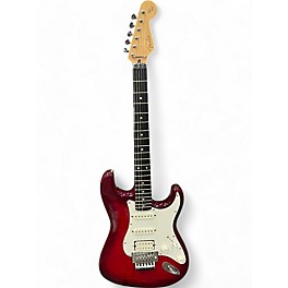 Used Fender floyd rose squier series Trans Red Solid Body Electric Guitar