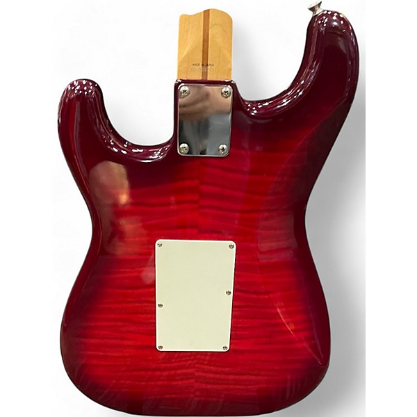 Used Fender floyd rose squier series Trans Red Solid Body Electric Guitar