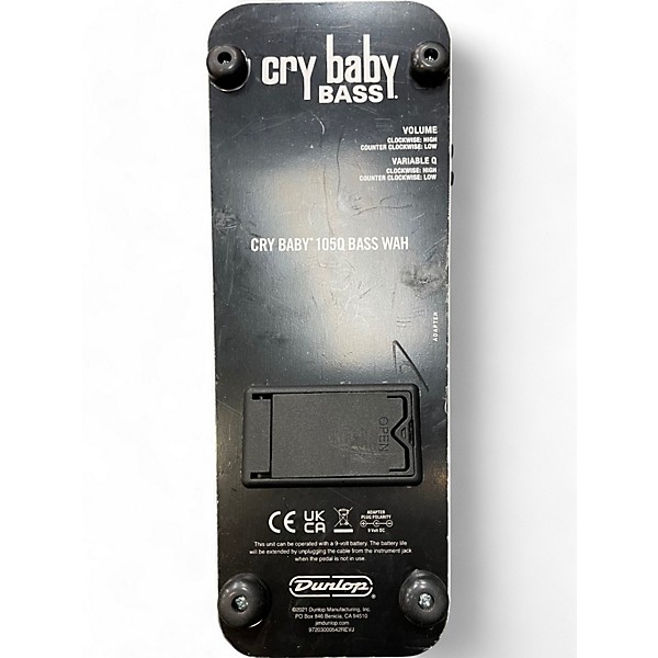 Used Dunlop 105Q Cry Baby Bass Wah Bass Effect Pedal